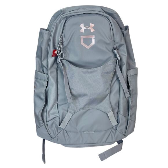 NWT Under Armour Glyde Softball Backpack Grey Women's Gear Bag Water Resistant - Picture 1 of 12